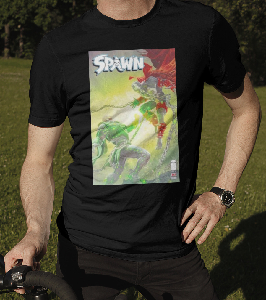 Spawn 347 Comic Cover Dark Hero Battle Chains T-Shirt