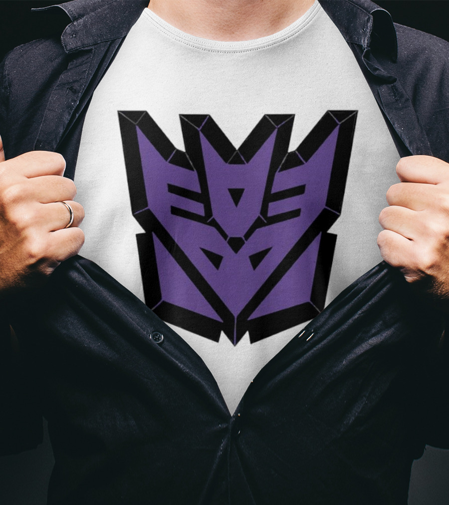 Decepticons Transformers Purple Emblem Ringer T-Shirt