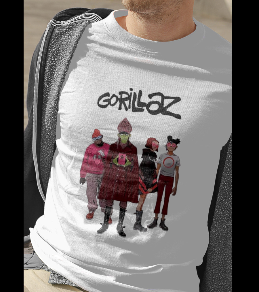 Gorillaz Cracker Island Animated Band Characters T-Shirt