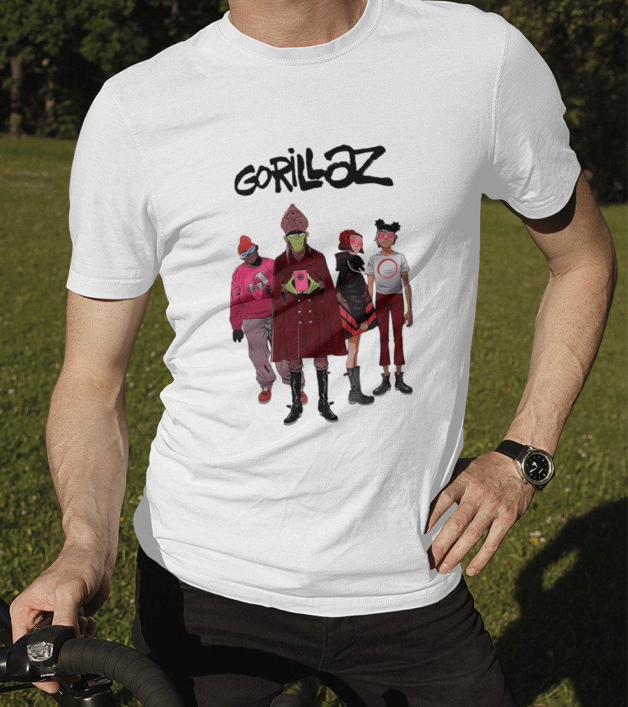 Gorillaz Cracker Island Animated Band Characters T-Shirt