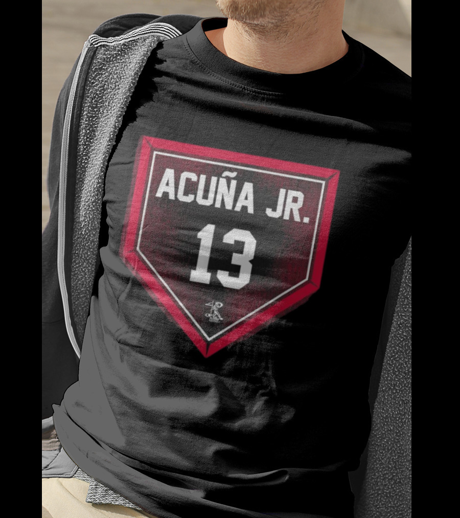 Acuña Jr. 13 Home Plate Gameday Celebrating Baseball Excellence T-Shirt
