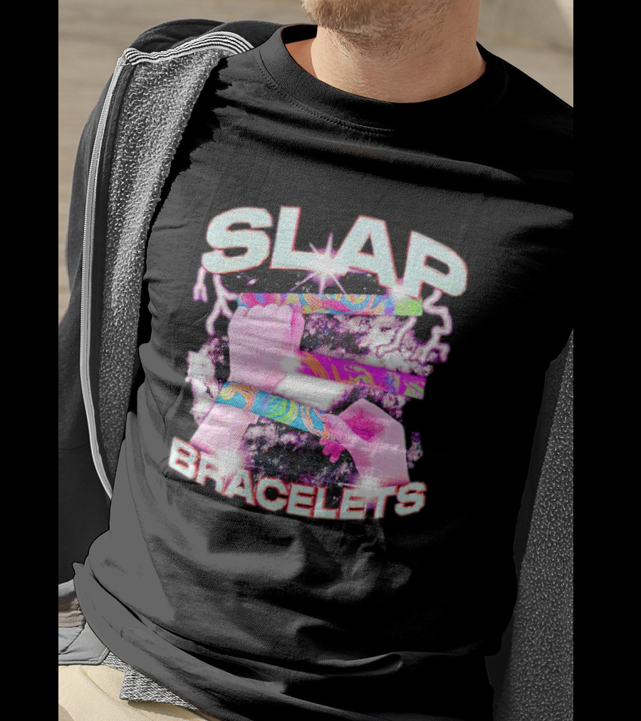 SLAP Bracelets Psychedelic Neon Cosmic T-Shirt