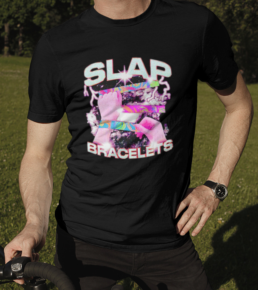 SLAP Bracelets Psychedelic Neon Cosmic T-Shirt