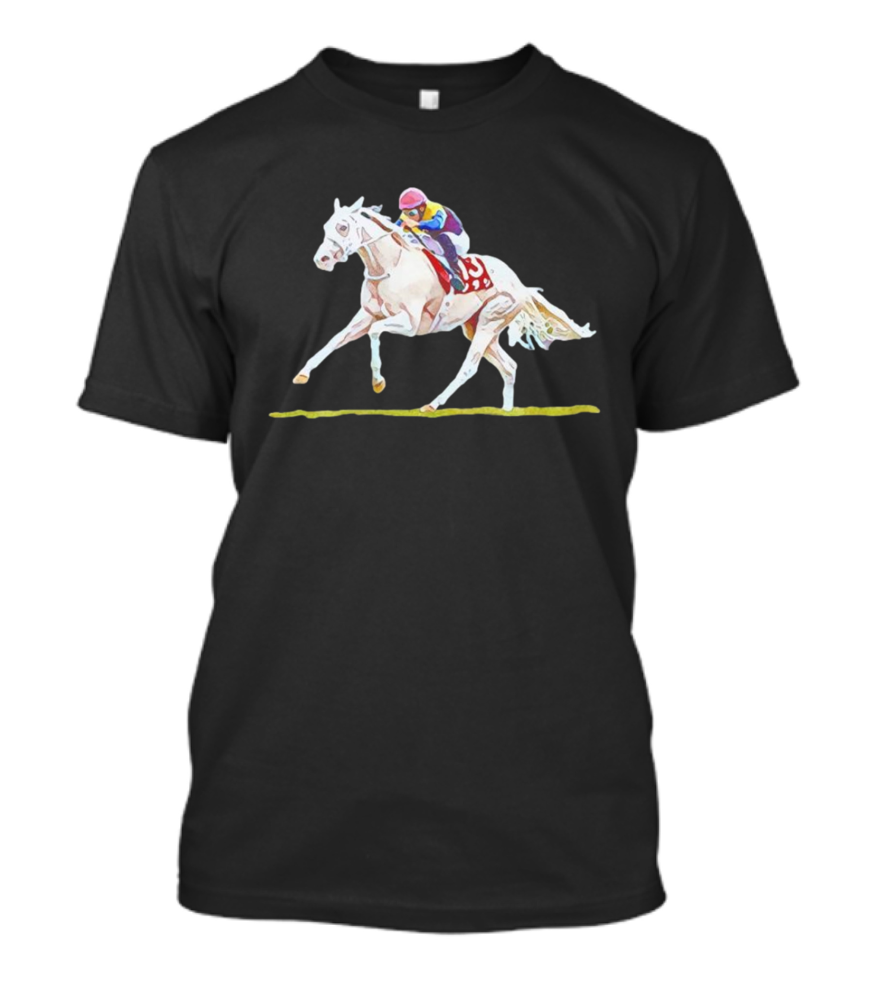 Sodashi Racing Illustration Horse Rider T-Shirt