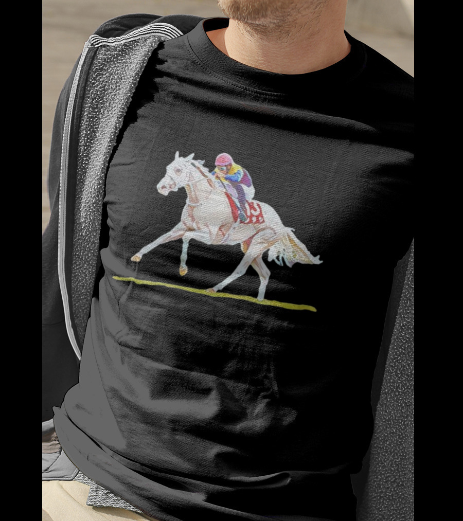 Sodashi Racing Illustration Horse Rider T-Shirt