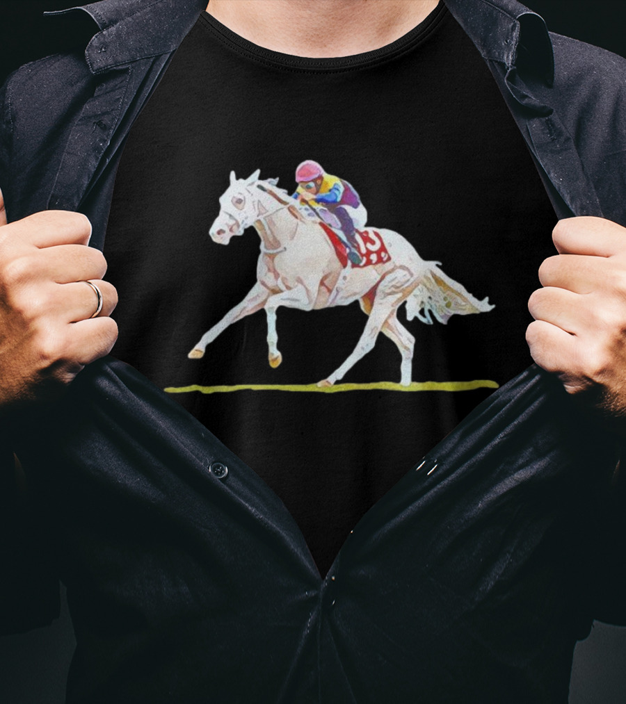 Sodashi Racing Illustration Horse Rider T-Shirt