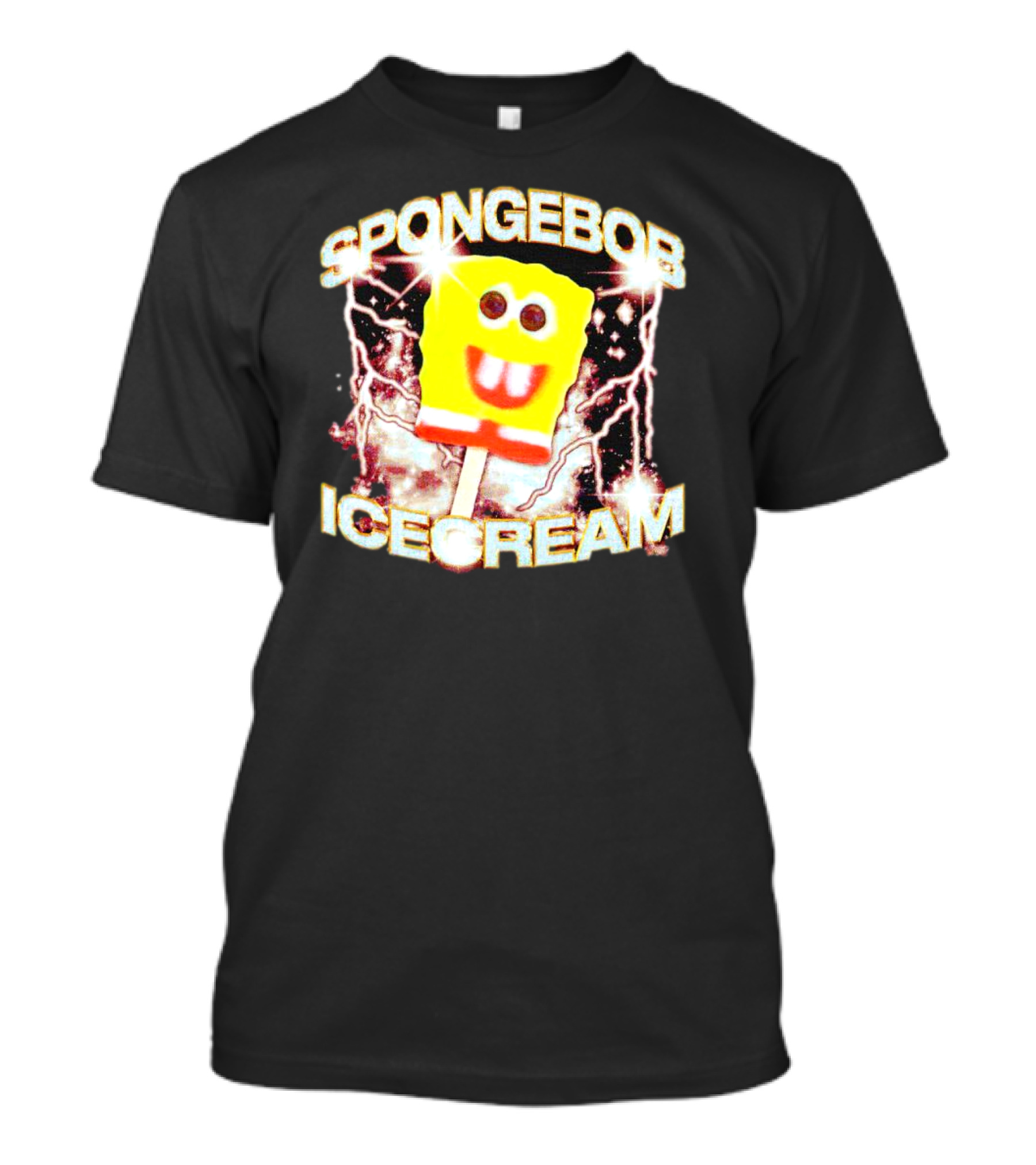 Spongebob Ice Cream Popsicle Lightning Bolts T-Shirt