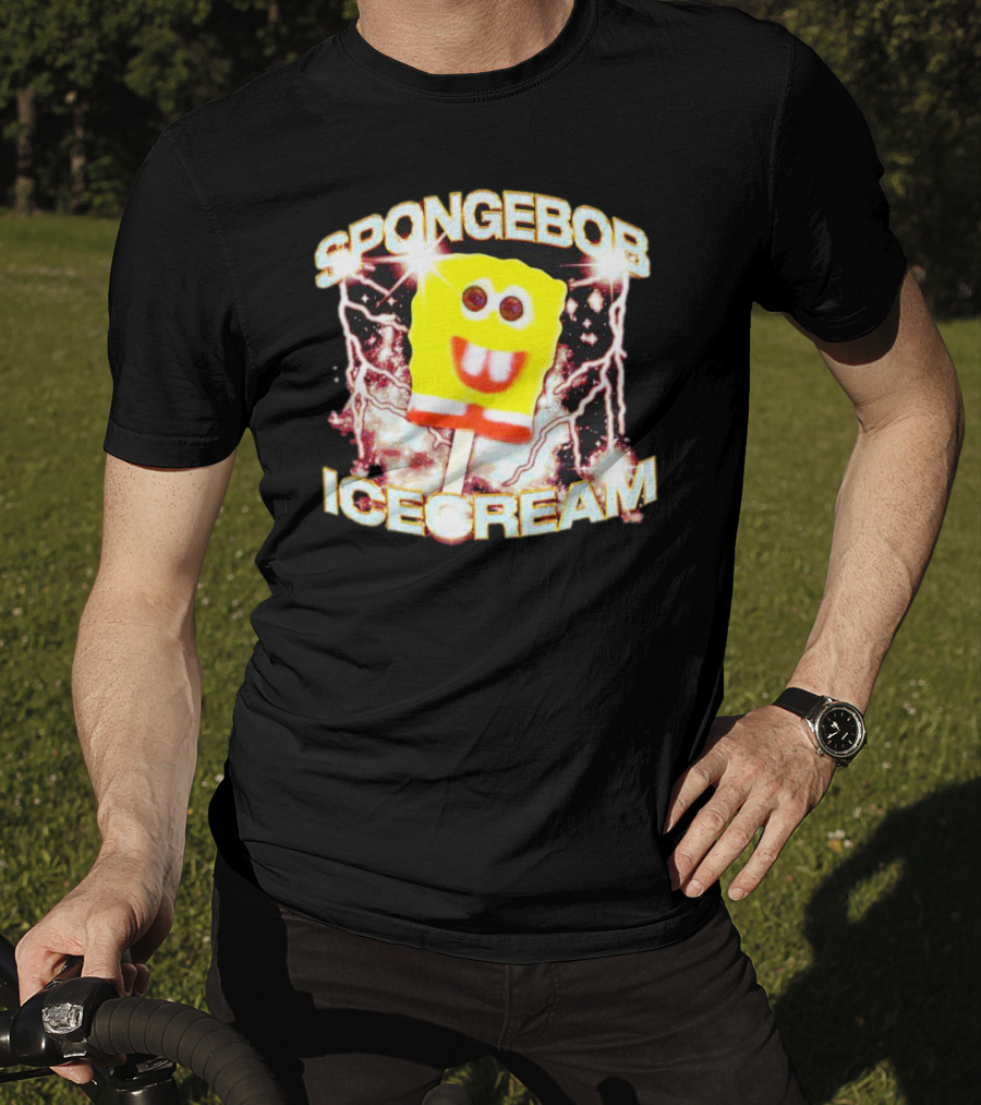 Spongebob Ice Cream Popsicle Lightning Bolts T-Shirt