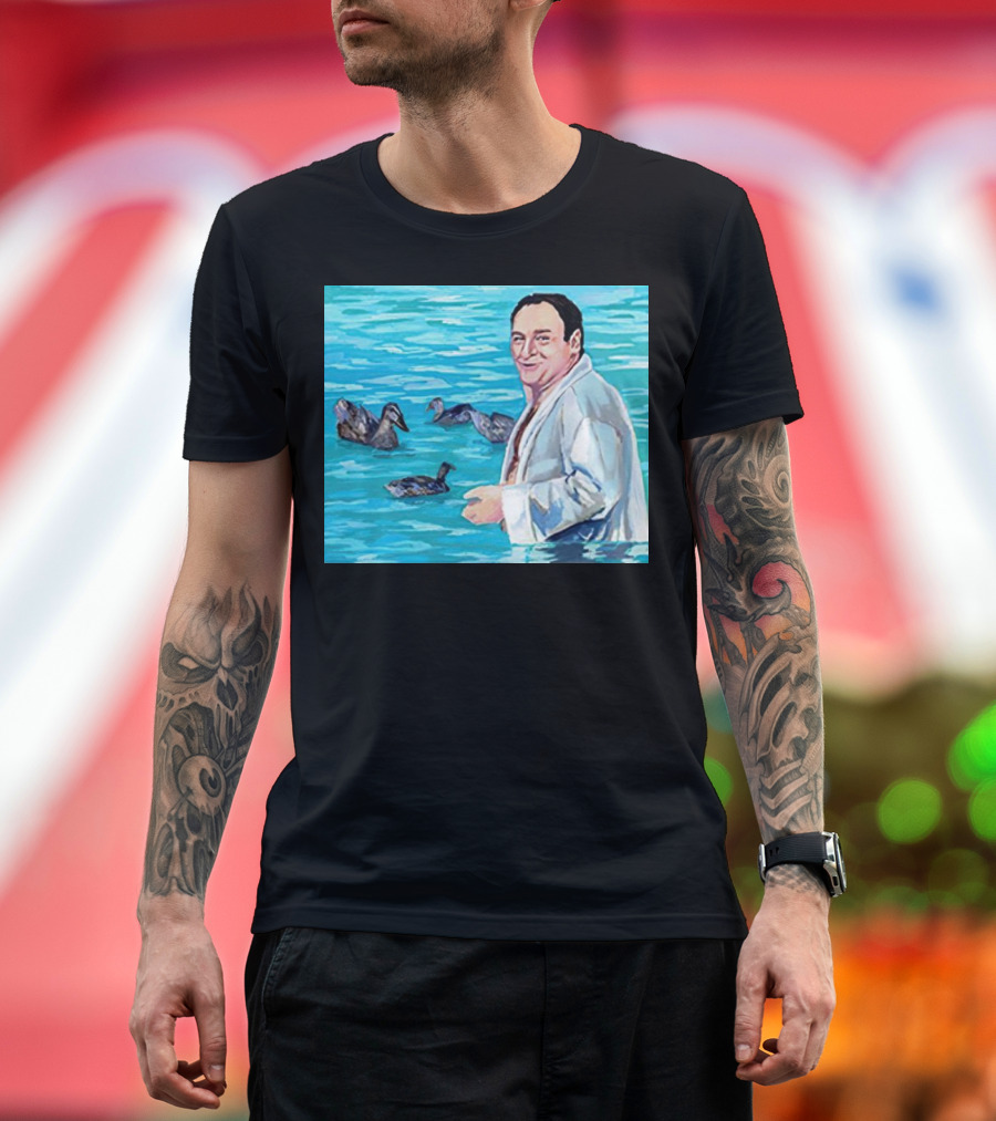 The Sopranos Tony Soprano Ducks Pool Scene Fan T-Shirt