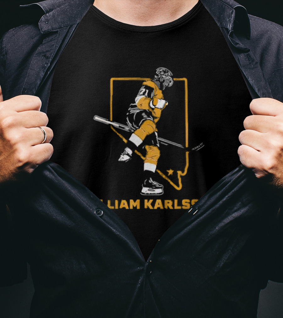 William Karlsson Hockey Star Icon In Nevada State Outline T-Shirt