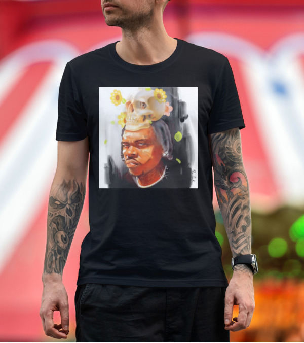 Premium T-Shirt: Wun Night Only New York Floral Skull T-Shirt Wun Night Only New York Floral Skull T-Shirt