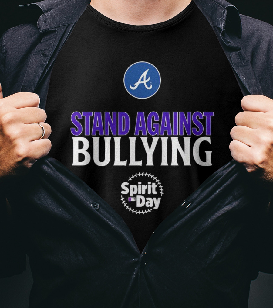Atlanta Braves Spirit Day Stand Against Bullying T-Shirt