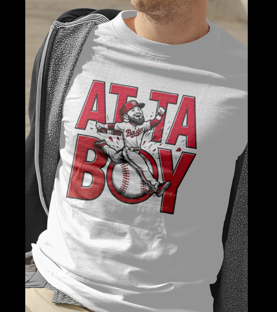 Atta Boy Harper Baseball Caricature Jumping T-Shirt