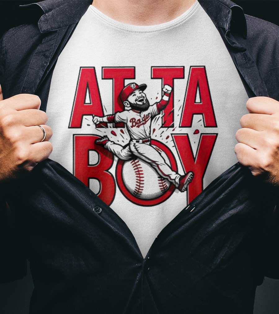Atta Boy Harper Baseball Caricature Jumping T-Shirt