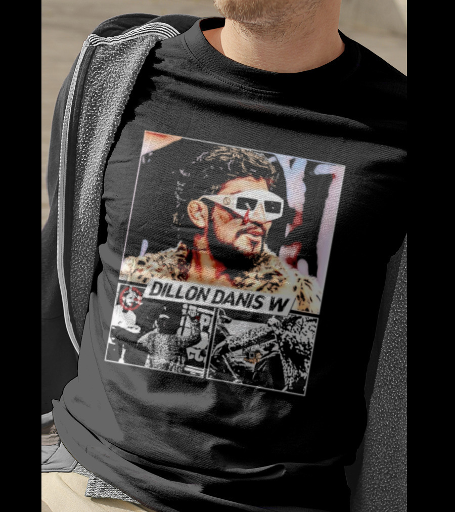 Dillon Danis W Sunglasses And Leopard Print Coat T-Shirt