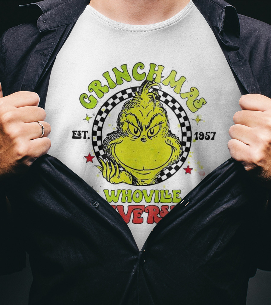 Grinchmas Whoville University Est. 1957 Christmas T-Shirt