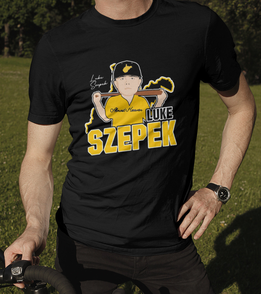 Luke Szepek Almost Heaven Caricature Signature T-Shirt