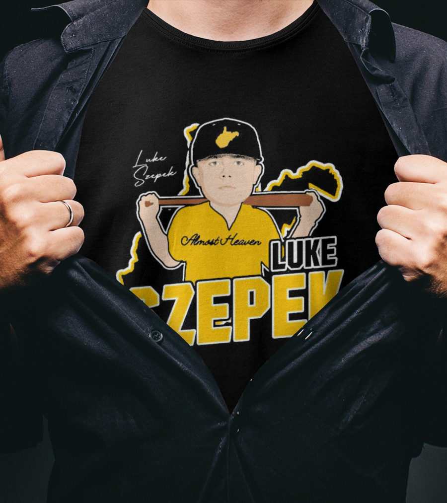 Luke Szepek Almost Heaven Caricature Signature T-Shirt