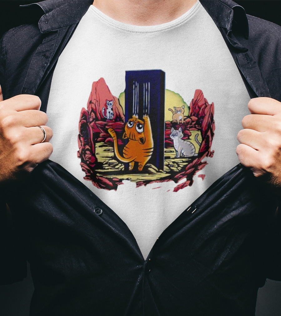 Trending Cat Odyssey Monolith Adventure T-Shirt