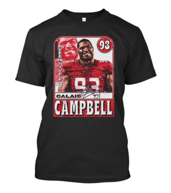 Defensive End Calais Campbell 93 Atlanta Football Card T-Shirt