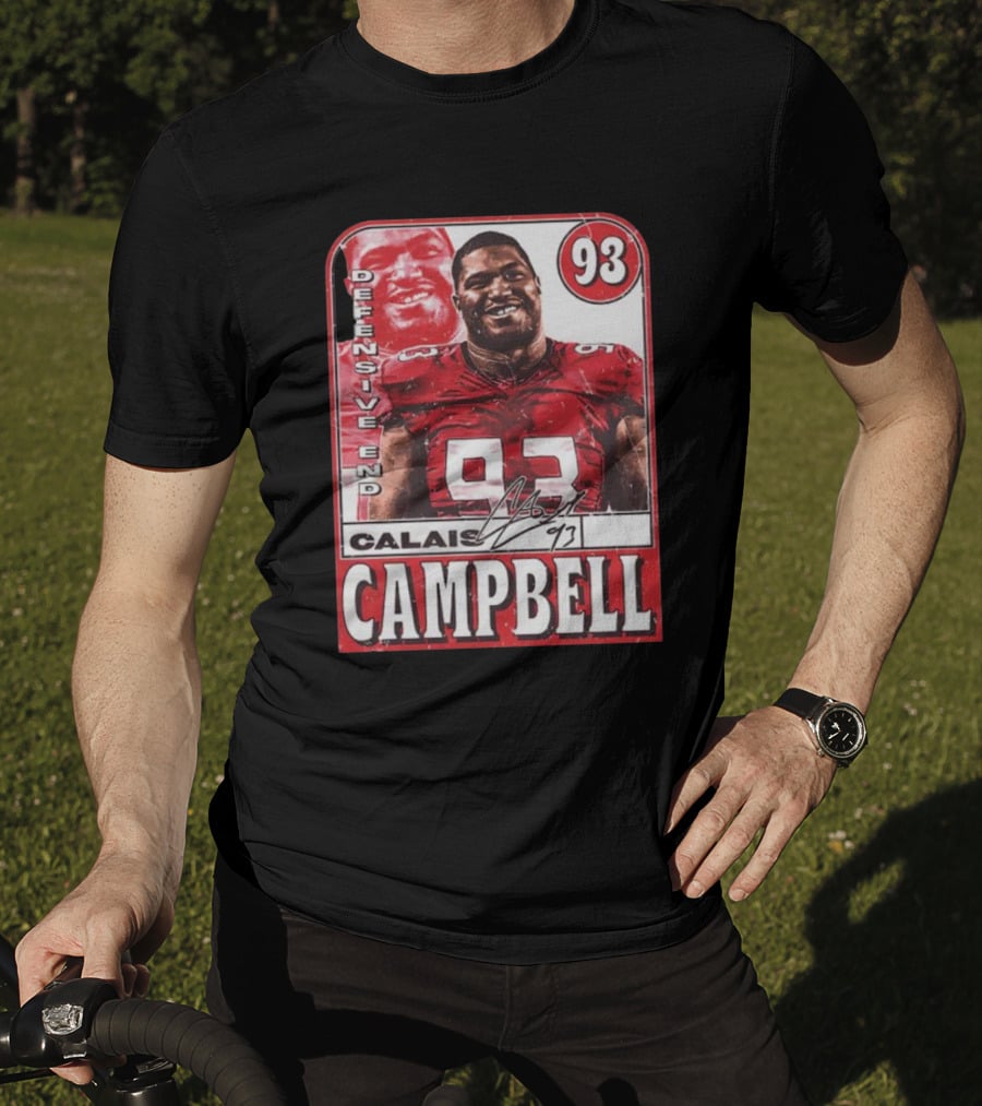 Defensive End Calais Campbell 93 Atlanta Football Card T-Shirt