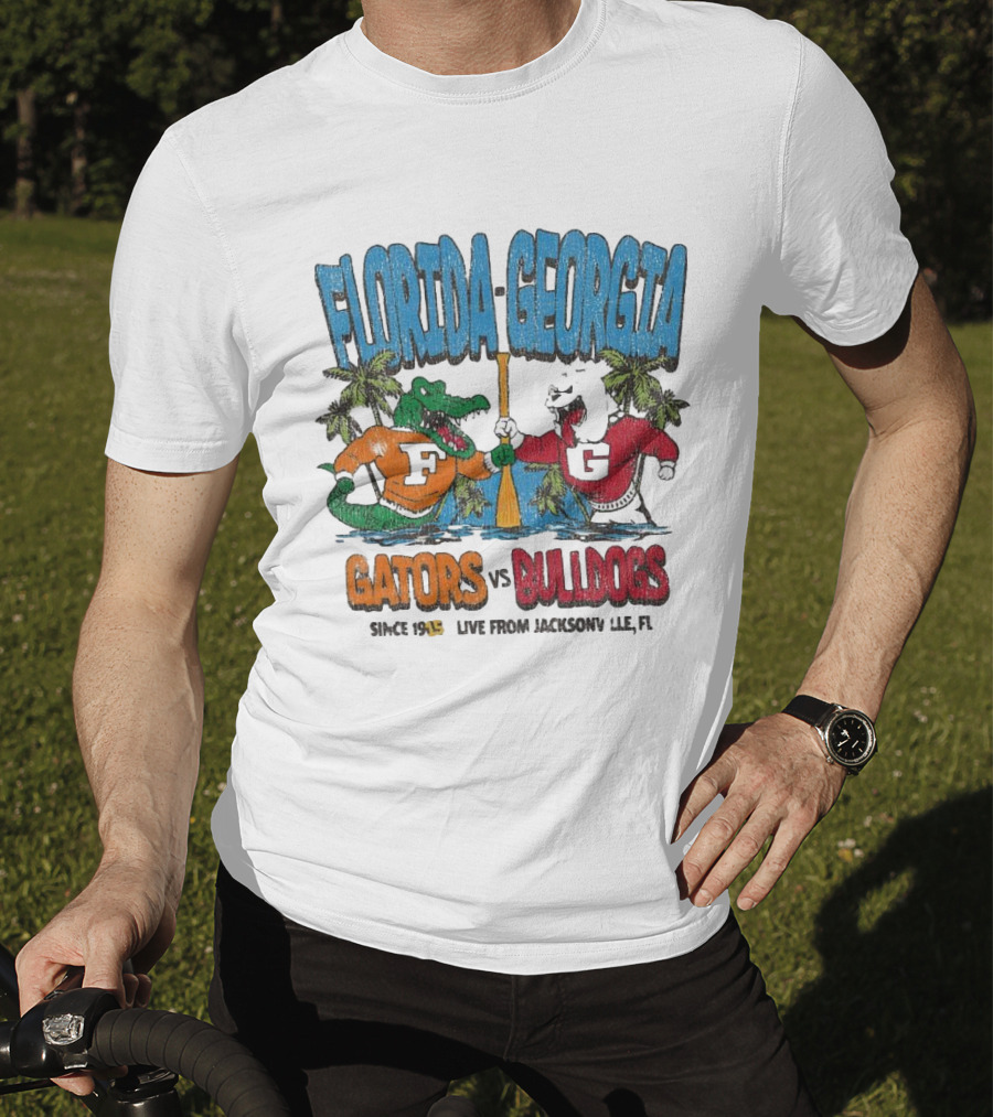 Florida Georgia Gators Vs. Bulldogs Since 1933 Live From Jacksonville FL T-Shirt