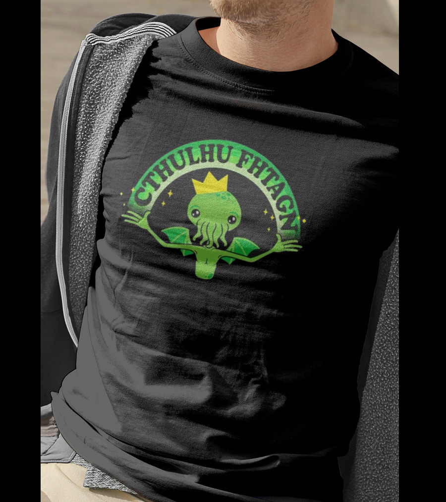 Cthulhu Fhtagn King Funny Cute Lovecraftian Creature T-Shirt