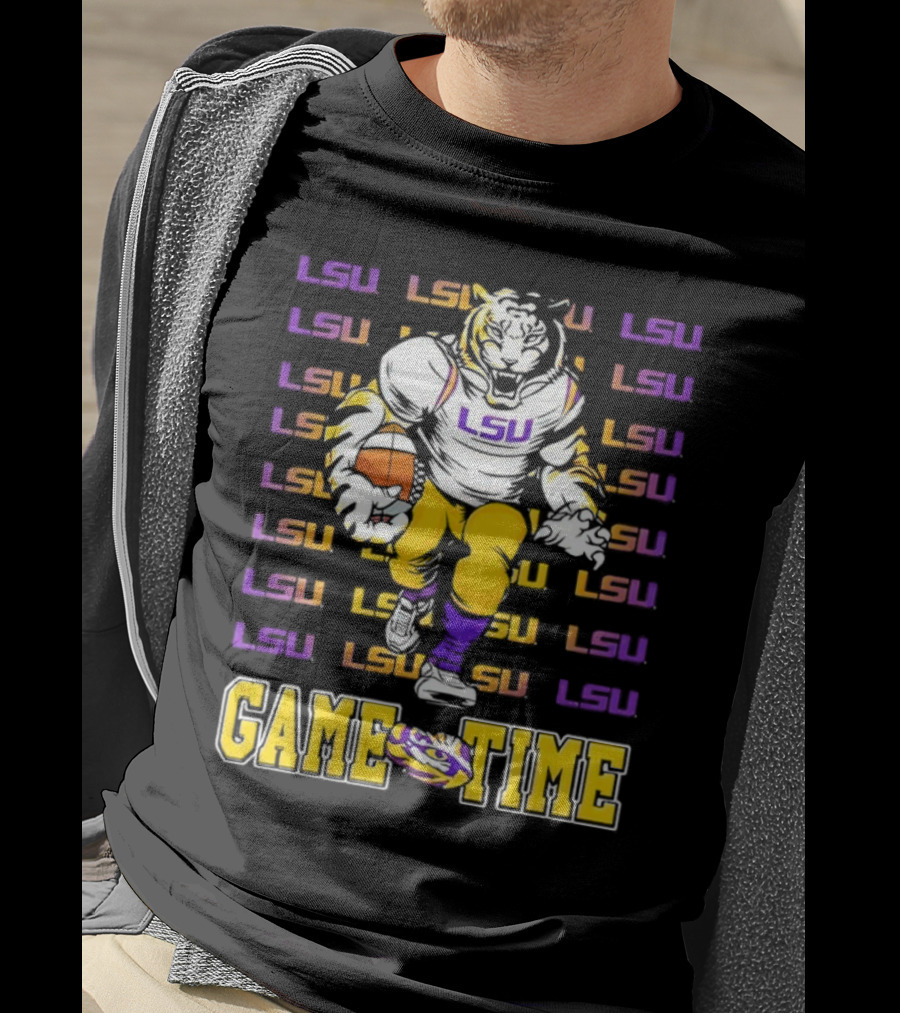 LSU Tigers Game Time Football T-Shirt