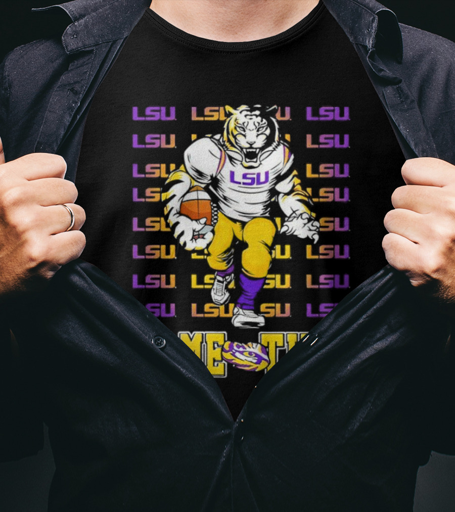 LSU Tigers Game Time Football T-Shirt