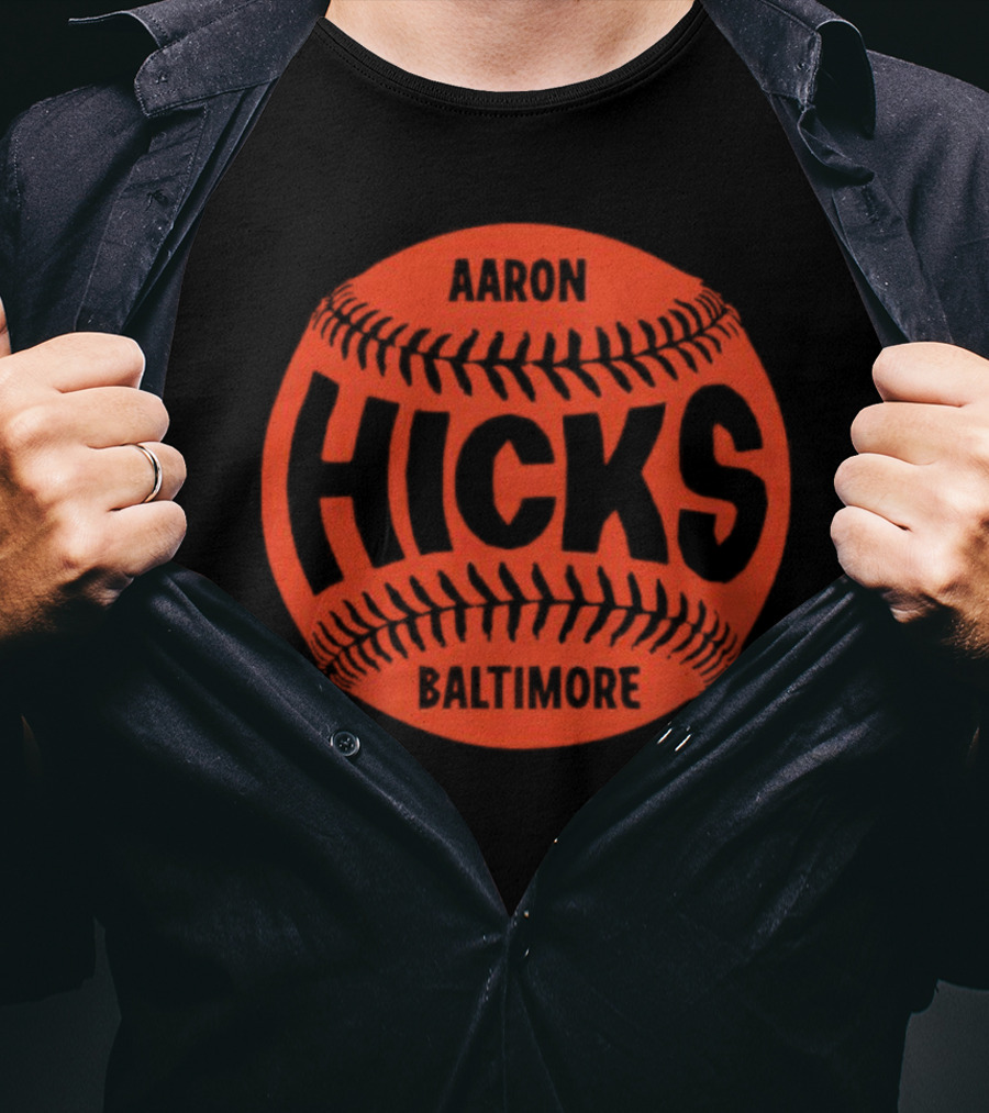 Aaron Hicks Baltimore Baseball Iconic Circular T-Shirt