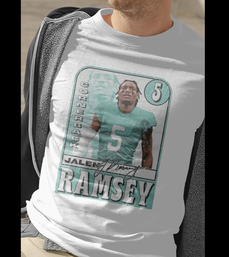 Jalen Ramsey Cornerback 5 Miami Card T-Shirt
