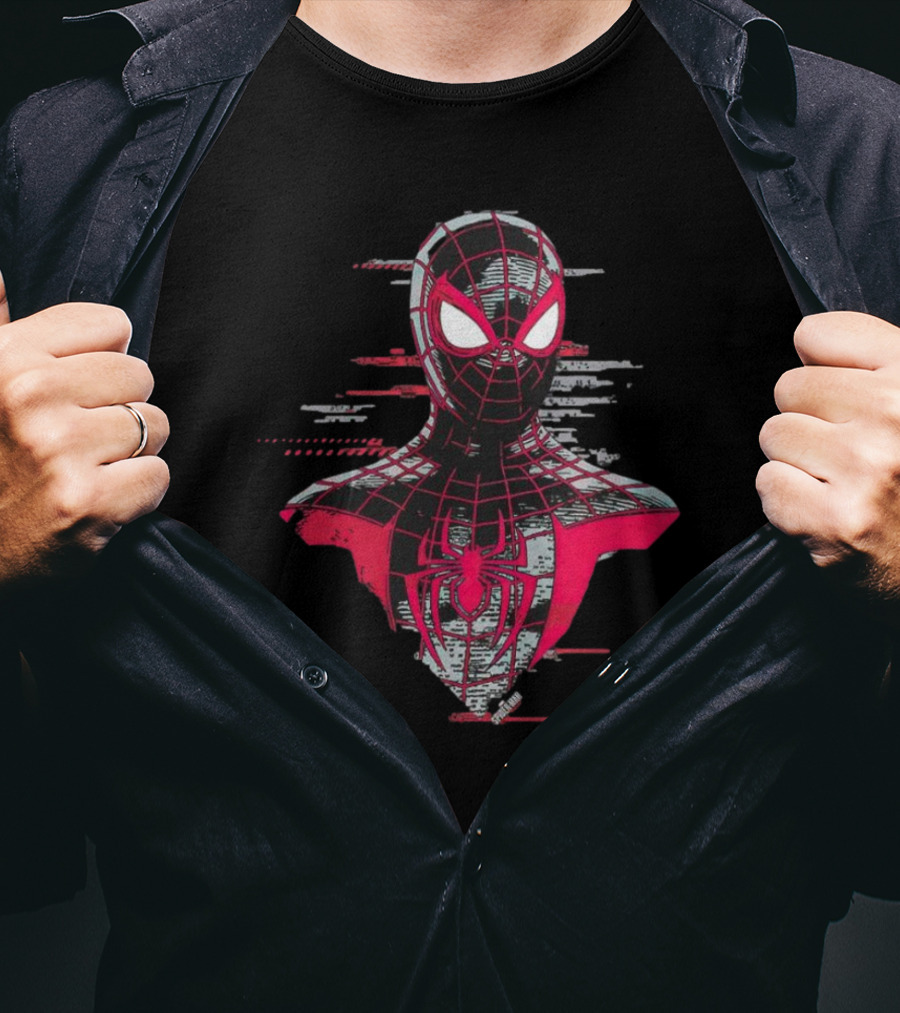Spider-Man Miles Morales Marvel Glitch T-Shirt