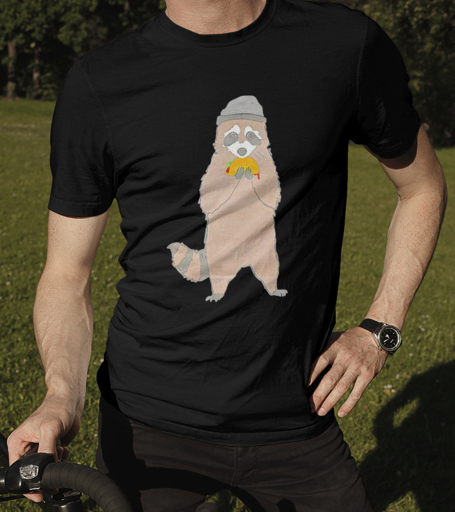 Mischievous Raccoon Eating Taco Bandit T-Shirt