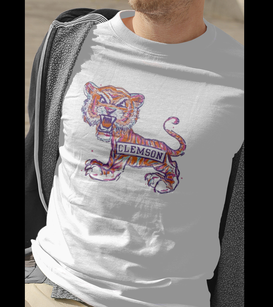 Clemson Tigers Fierce Painted Mascot T-Shirt