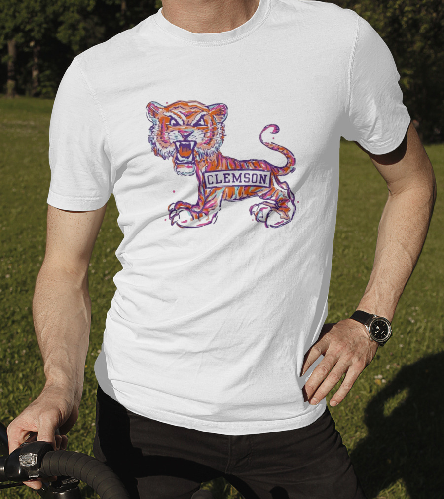 Clemson Tigers Fierce Painted Mascot T-Shirt