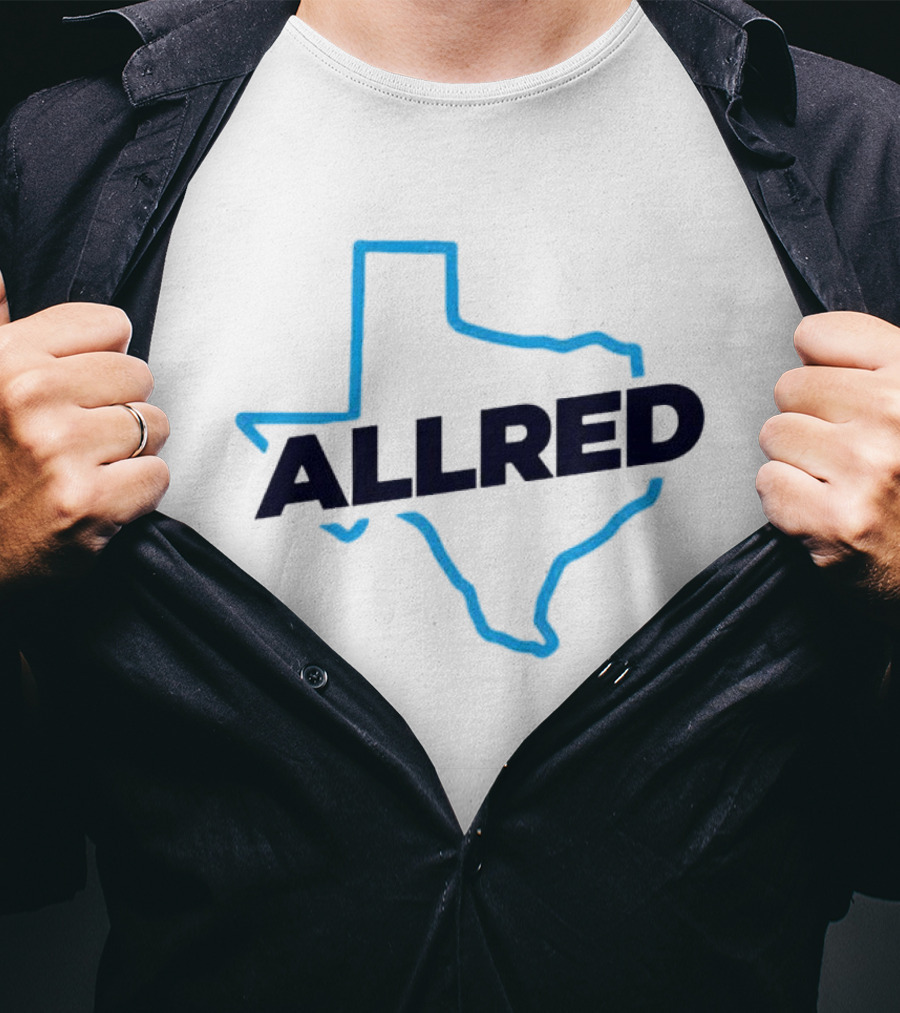 ALLRED Texas Map Outline T-Shirt