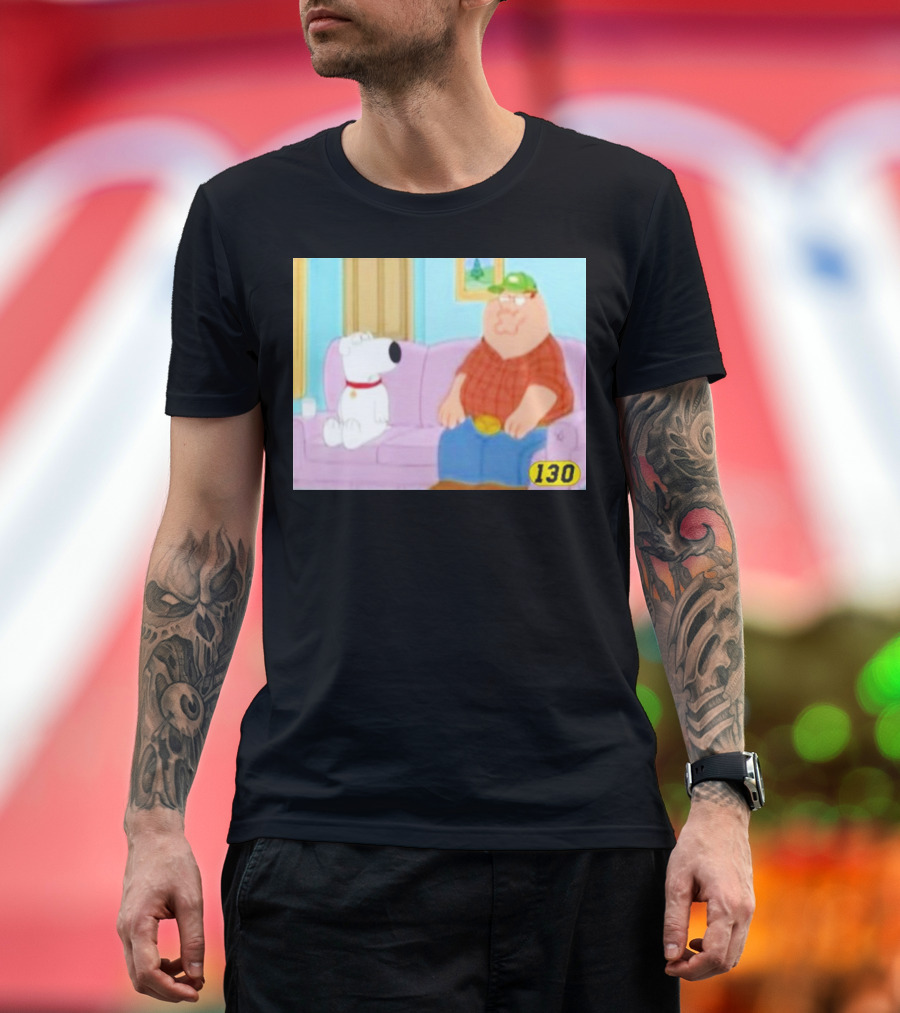 David Wearing Brian Griffin Peter Griffin On Couch 130 T-Shirt