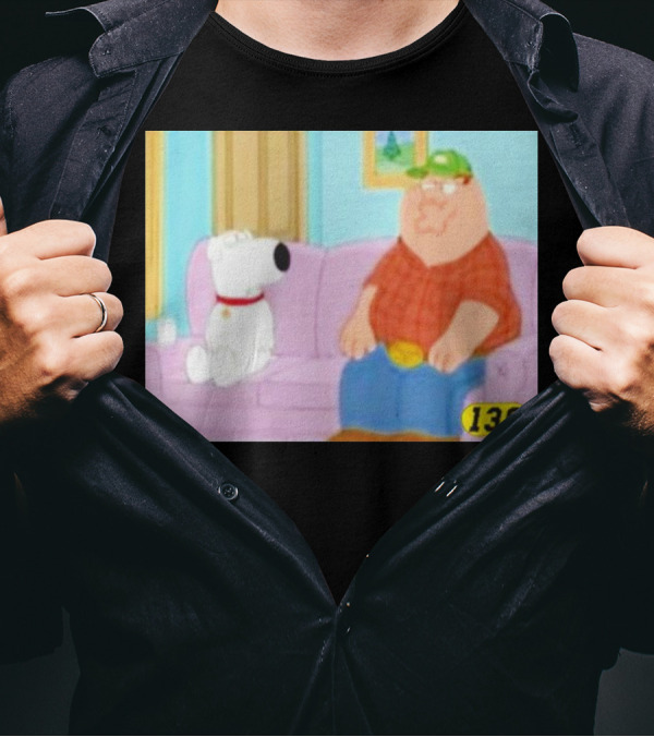 David Wearing Brian Griffin Peter Griffin On Couch 130 T-Shirt