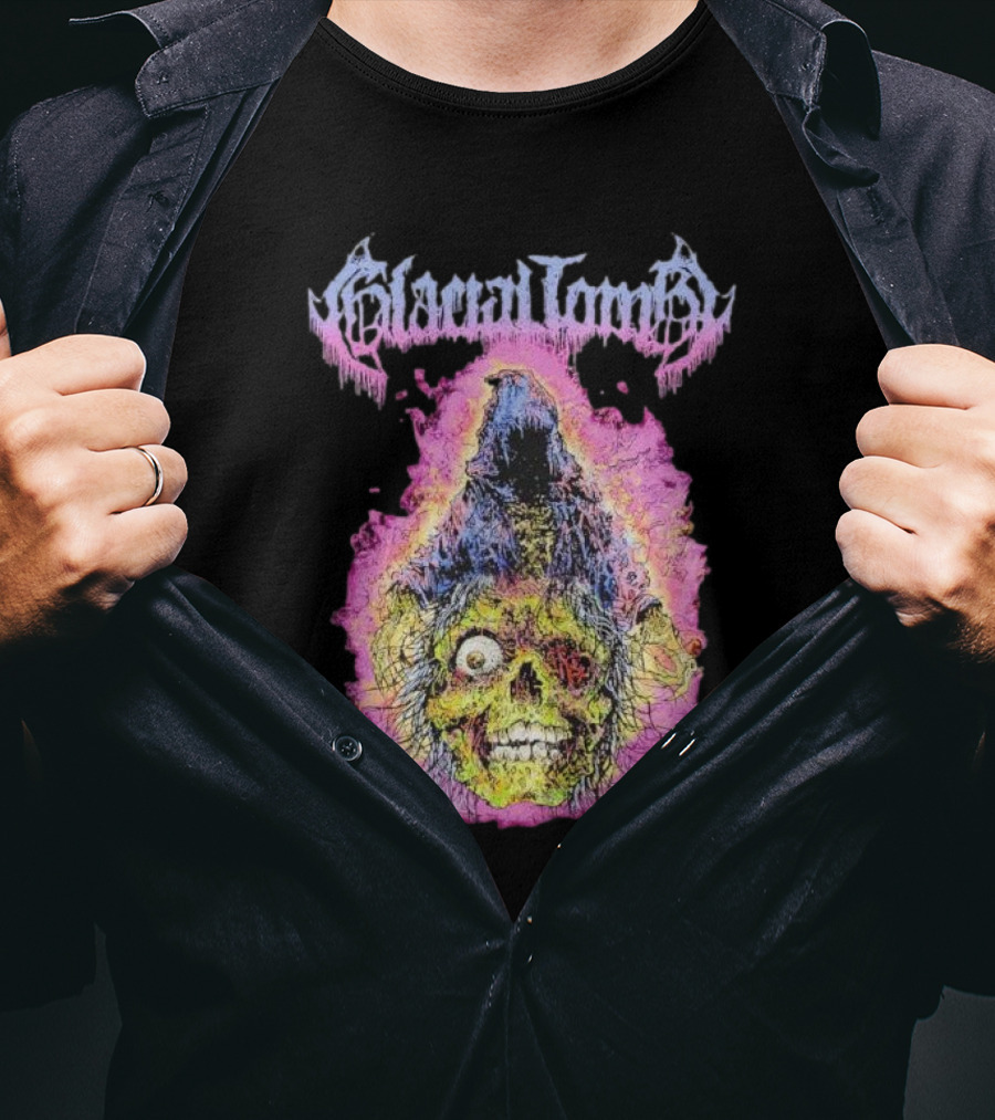 Glacial Tomb Necromancer Skull Flame T-Shirt