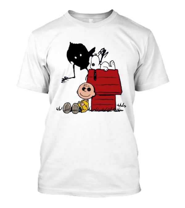 Charlie Brown Snoopy Woodstock Shadow Doghouse T-Shirt