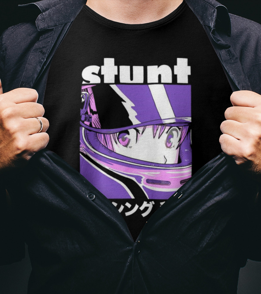 Stunt Anime Style Racing Helmet T-Shirt