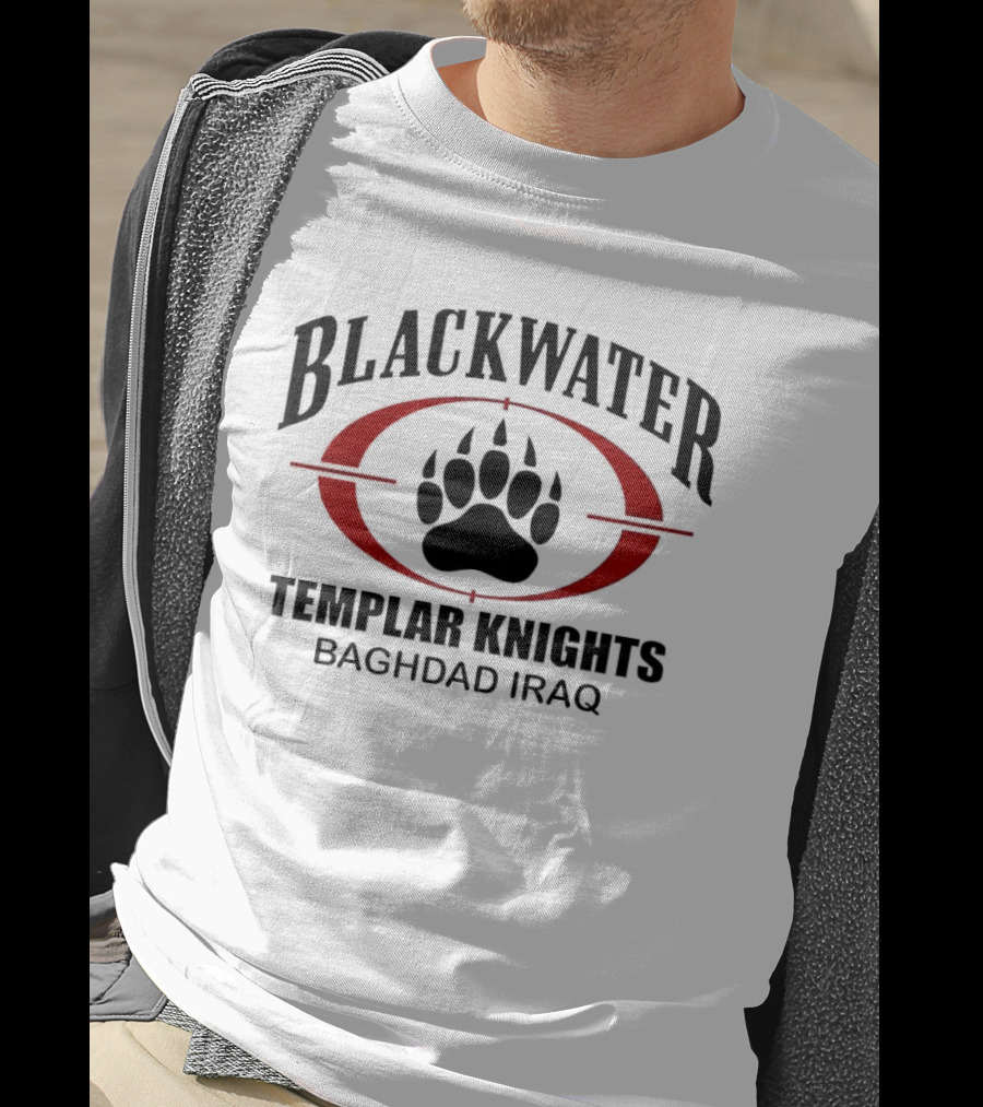 Blackwater Templar Knights Baghdad Iraq Paw Print Emblem T-Shirt