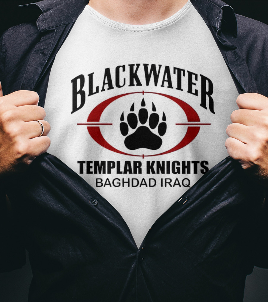 Blackwater Templar Knights Baghdad Iraq Paw Print Emblem T-Shirt