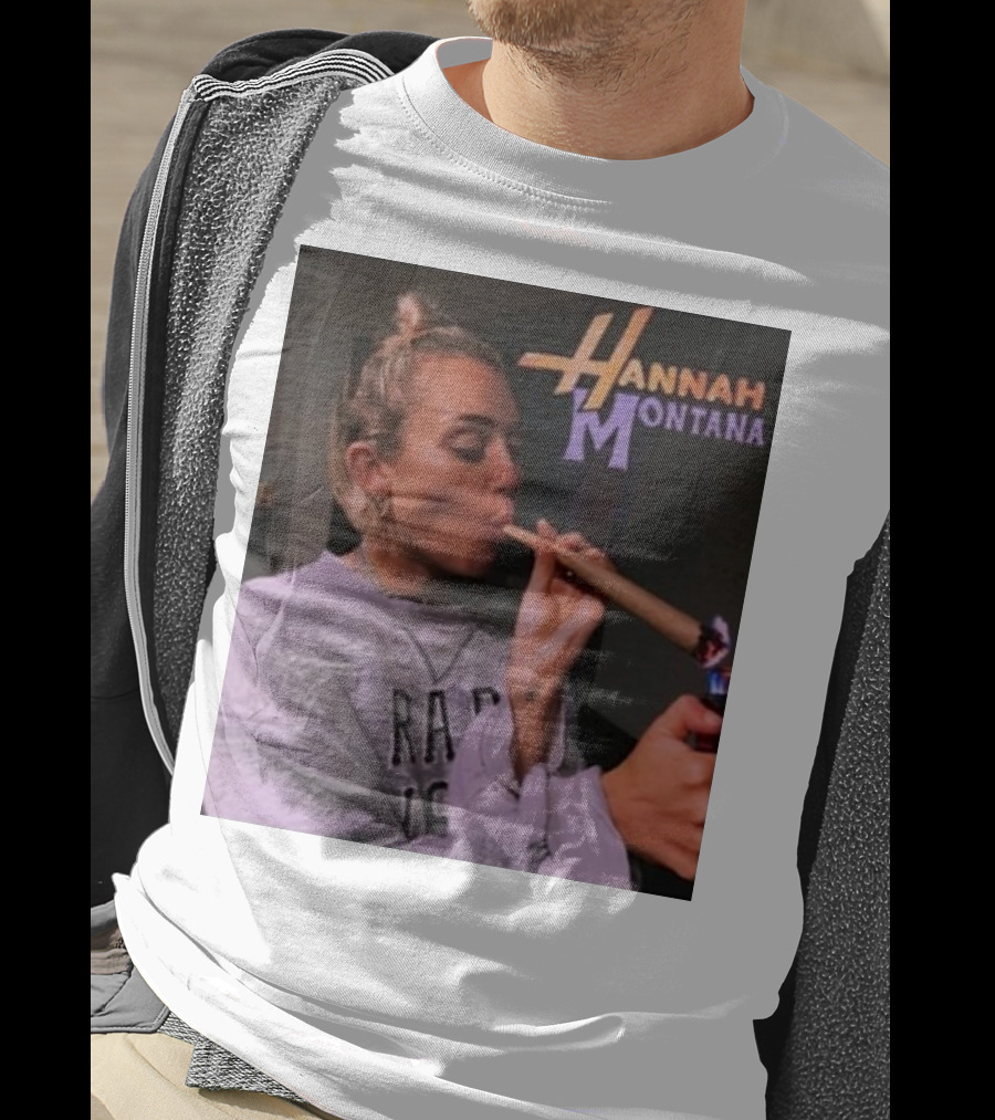 Disney Hannah Montana Smoking Weed Blunt T-Shirt
