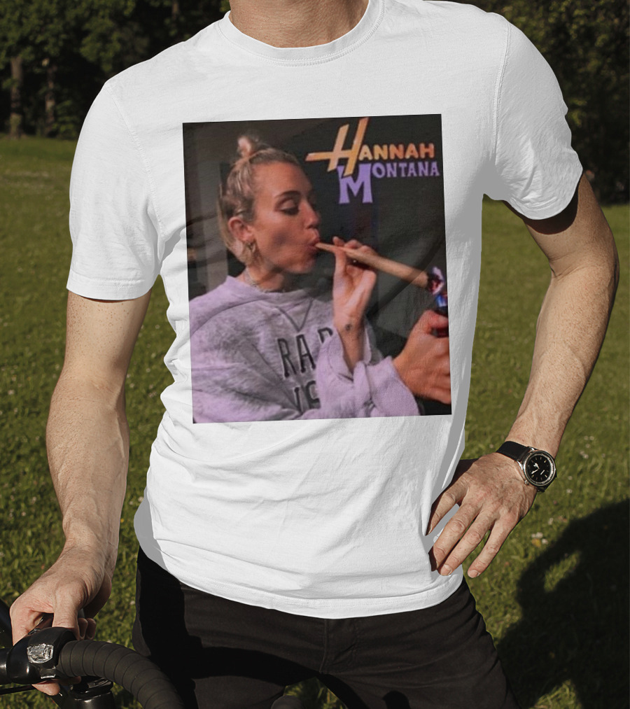Disney Hannah Montana Smoking Weed Blunt T-Shirt