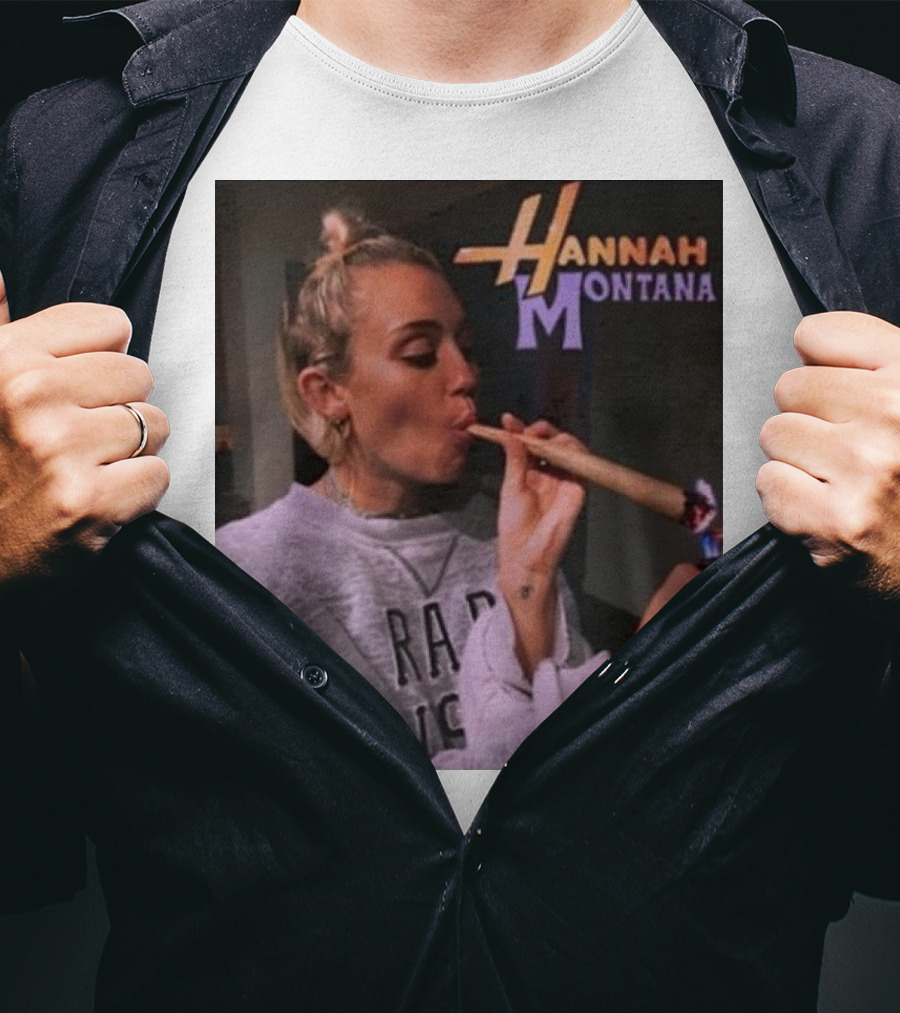Disney Hannah Montana Smoking Weed Blunt T-Shirt