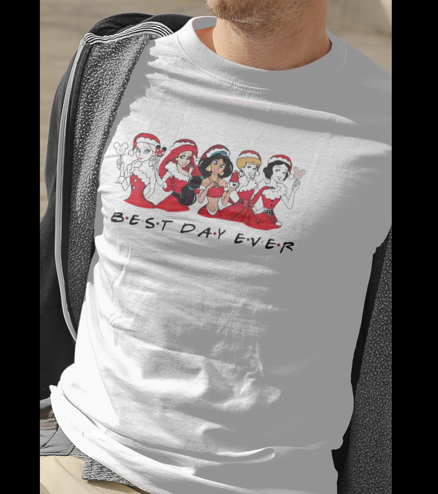 Disney Princess Friends Best Day Ever Christmas T-Shirt