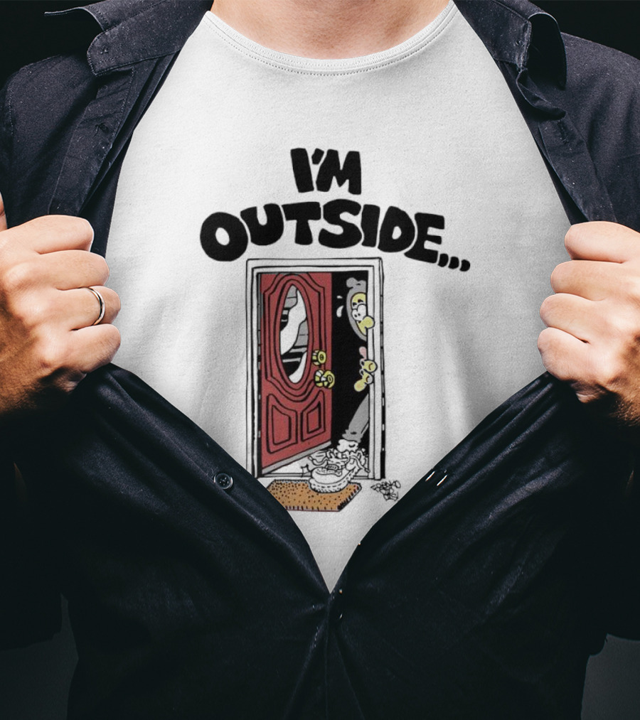 Frko I'm Outside Grim Reaper Door Comic T-Shirt