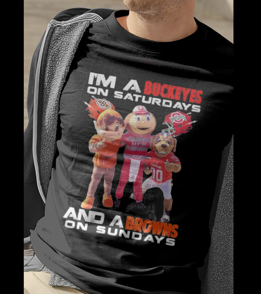 Buckeyes Brutus Saturdays Browns Sundays Mascots T-Shirt