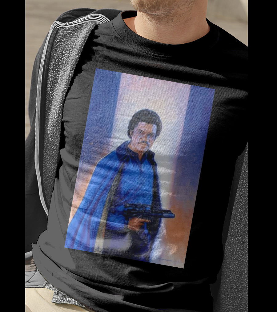 Lando Calrissian Holding Blaster Star Wars Character T-Shirt